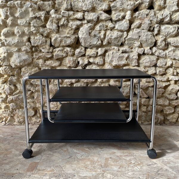 Meubles d’appoint / meubles hi-fi sur roulettes métal chromé –  Habitat