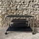 Occasional furniture / hi-fi furniture on chrome metal wheels – Habitat