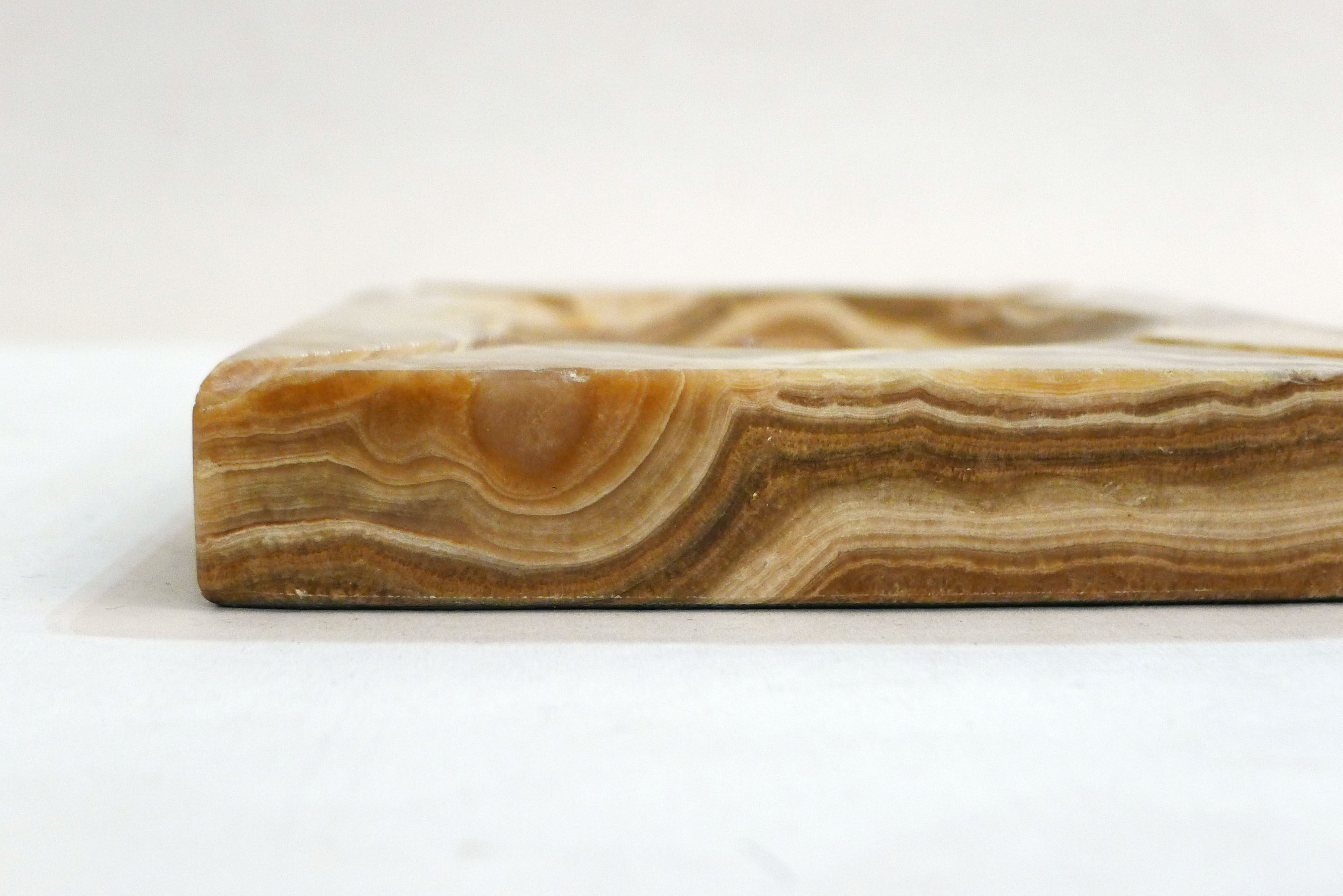 Veined onyx marble ashtray
