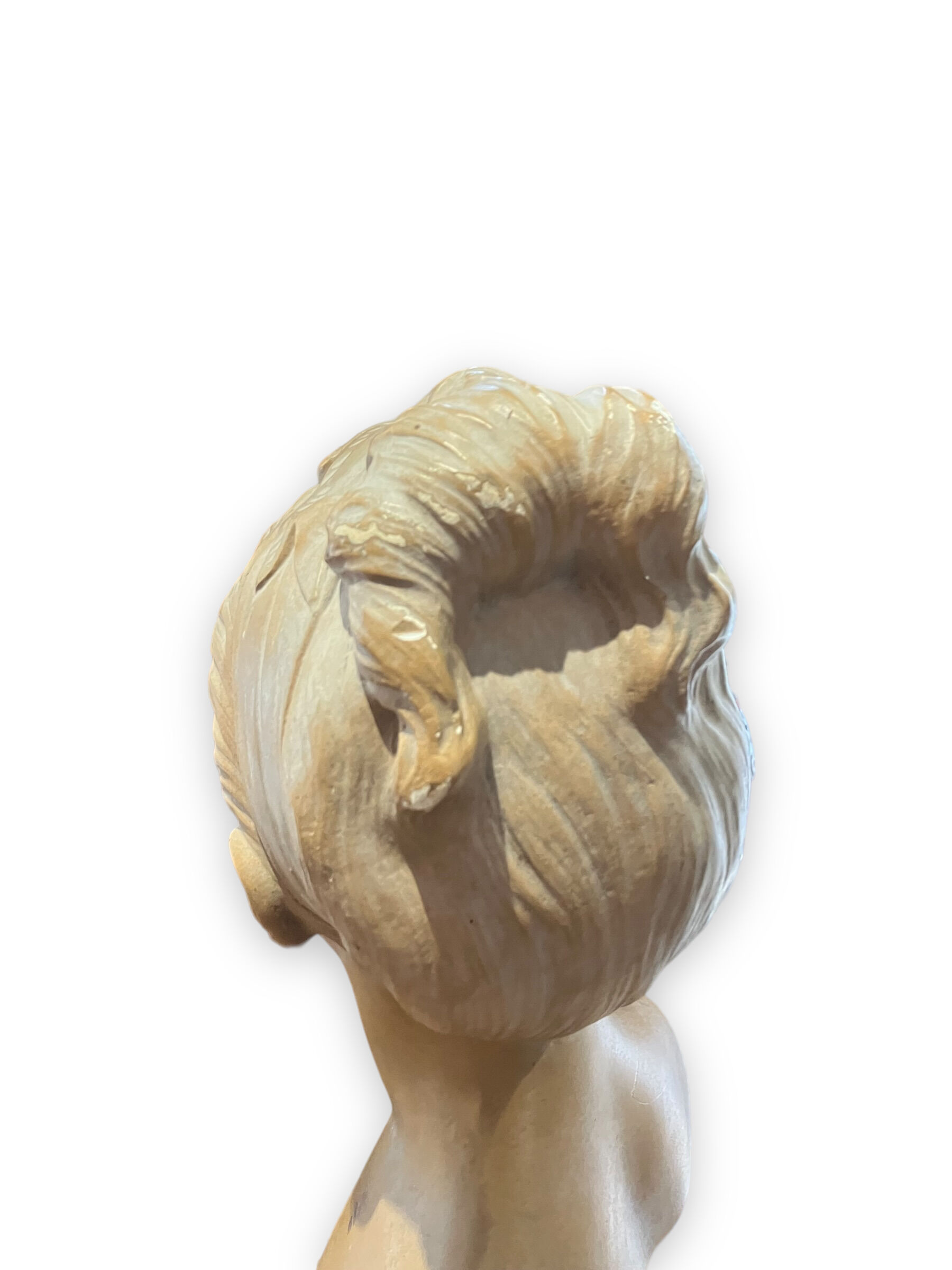 Bust of louise brongniart in patinated plaster after houdon