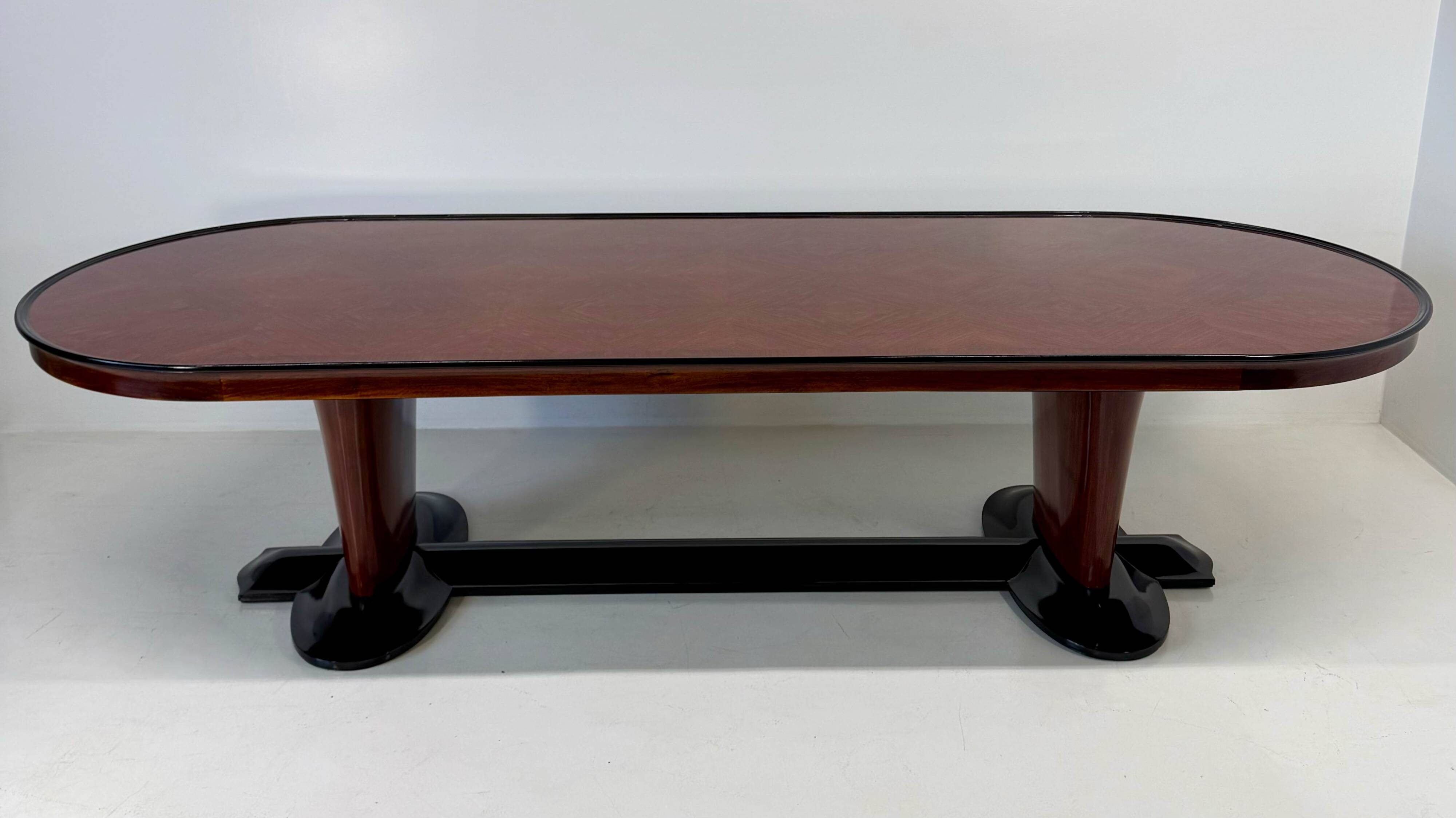 Italian Art Deco Dining and Conference Table, 1940s