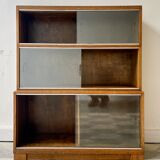 Library sectional glazed bookcase by Minty