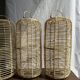 Large lantern-shaped rattan pendant lamp H50 D24