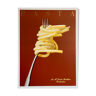Affiche Razzia Pasta An Al Dente Brothers Production' 1986 - signé par l'artiste - On linen