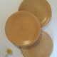Trio d'assiettes plates en grès Chantilly France vintage