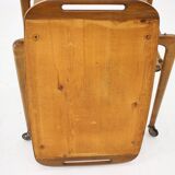 1970s beech serving cart by Drevotvar Czechoslovakia