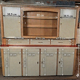 Modernist buffet in almond green & vermilion red 50