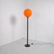 Orange globe floor lamp 1970
