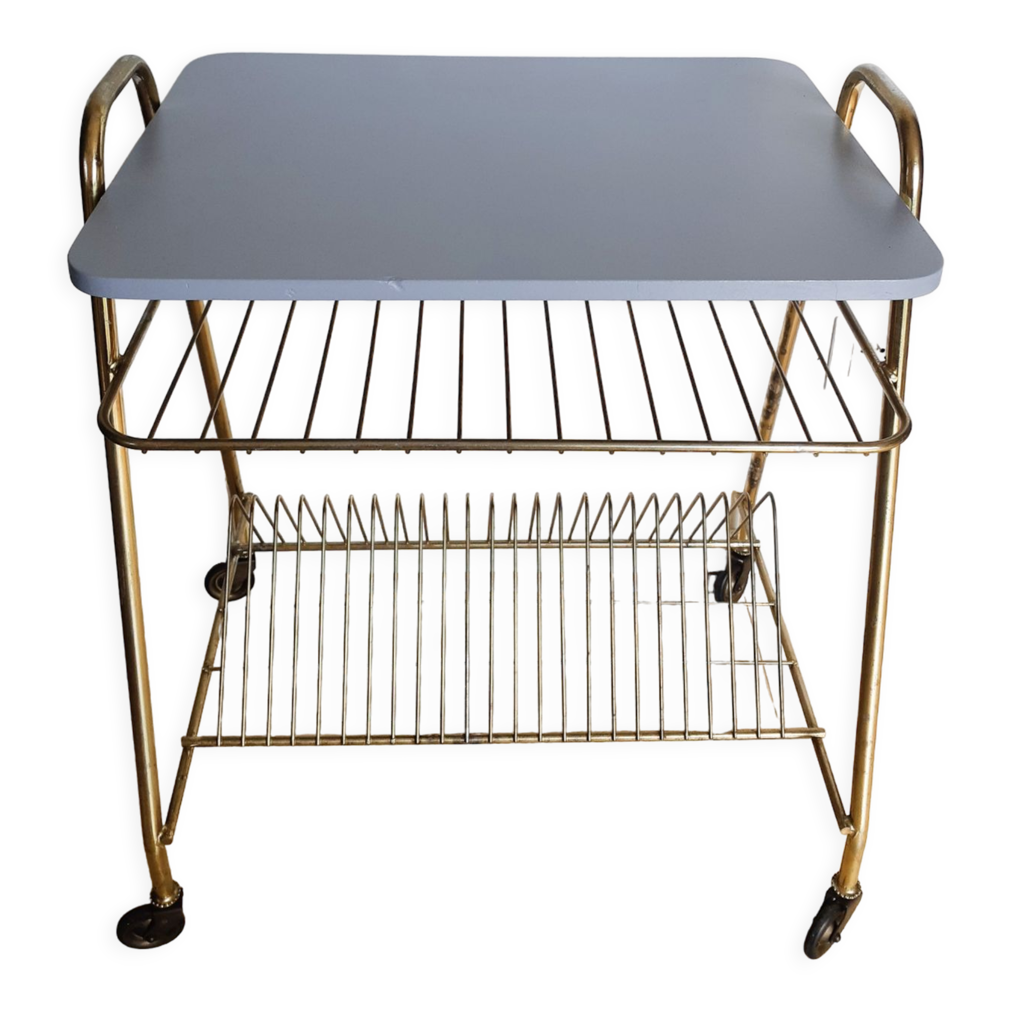 Table vinyl door, electrophone holder, record player, magazine holder, 50s