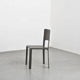 Set of four leather chairs for Cidue, circa 1970