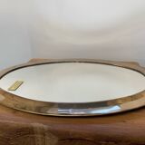 Urdu oval mirror solid brass