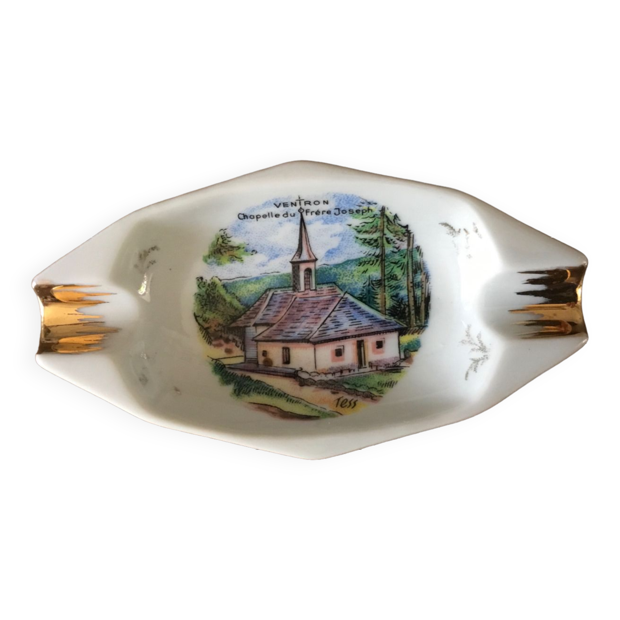 Cendrier en porcelaine de France