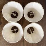 Clip-on lampshades in fabric and beads