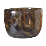 Coupelle en verre fumé tacheté