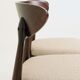 Set of 4 Modern Beech Wood Dining Chair, Herringbone red fabric