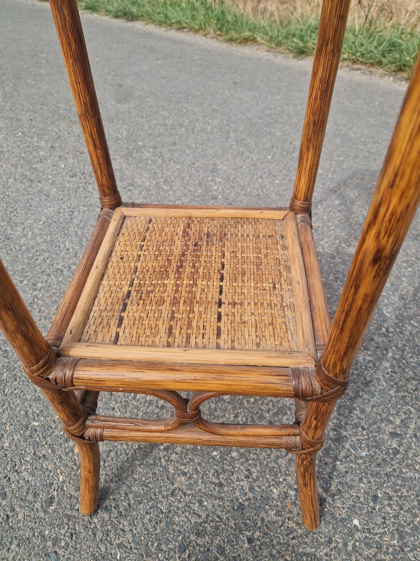 Vintage rattan stool