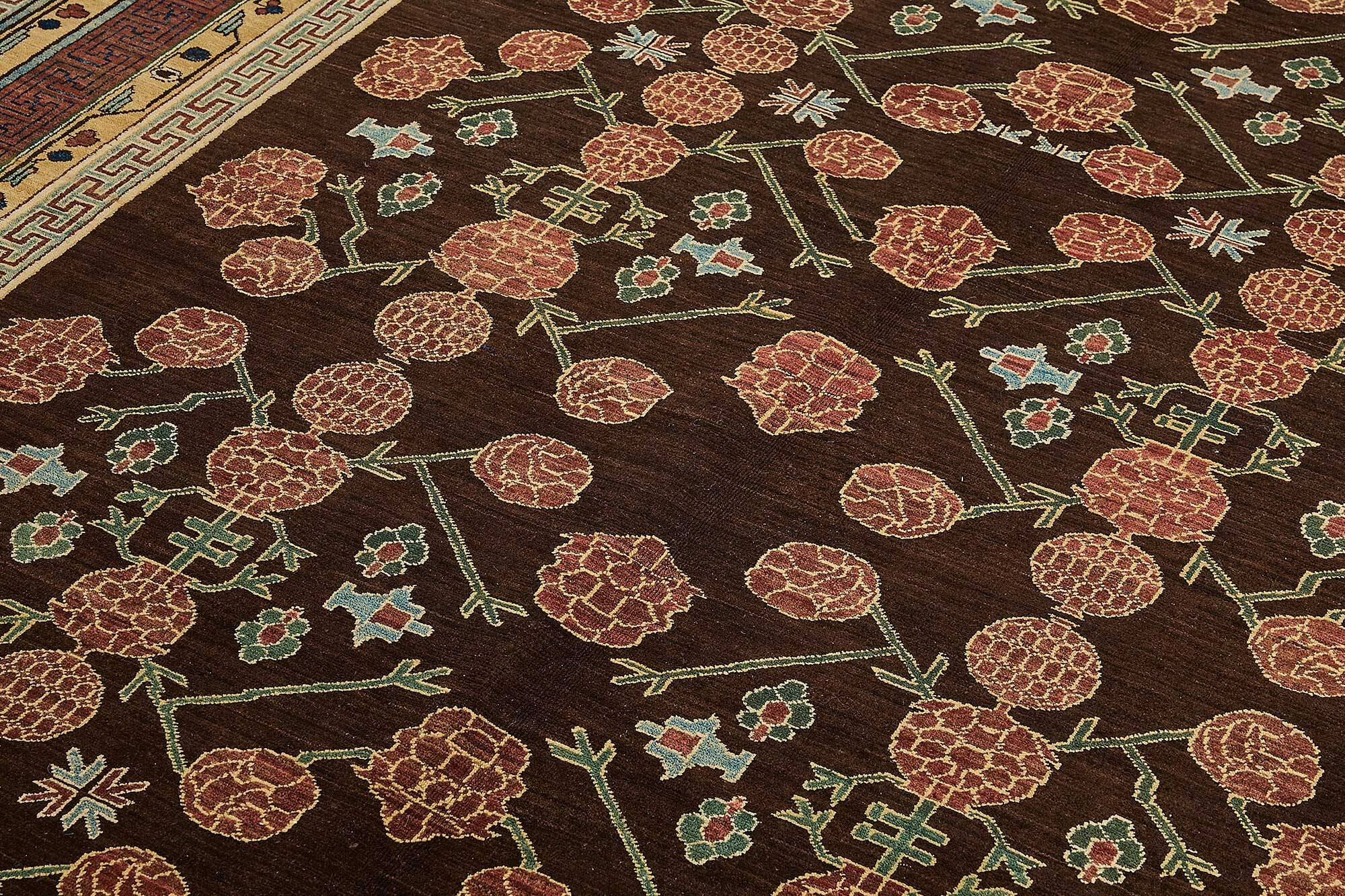 Turkish Handknotted Wool Oushak Rug 219 cm x 303 cm