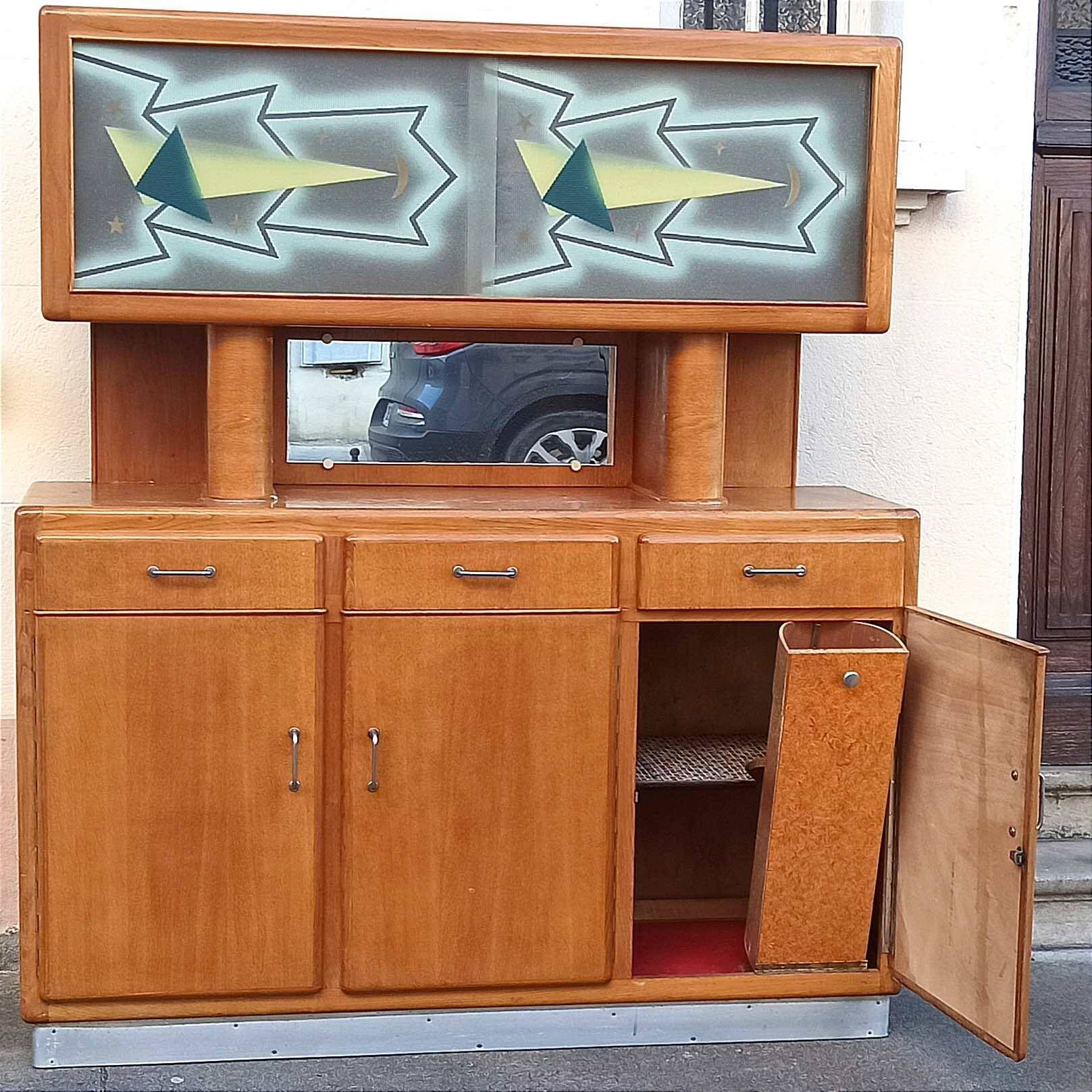 Mado Sideboard 50s Width 158 cm Height 180 cm