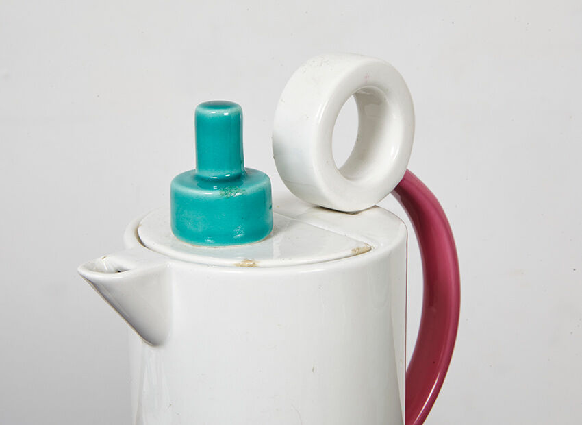 Marco Zanini Ceramic Coffee Set Hollywood Collection for Flavia Montelupe Italy 1980s