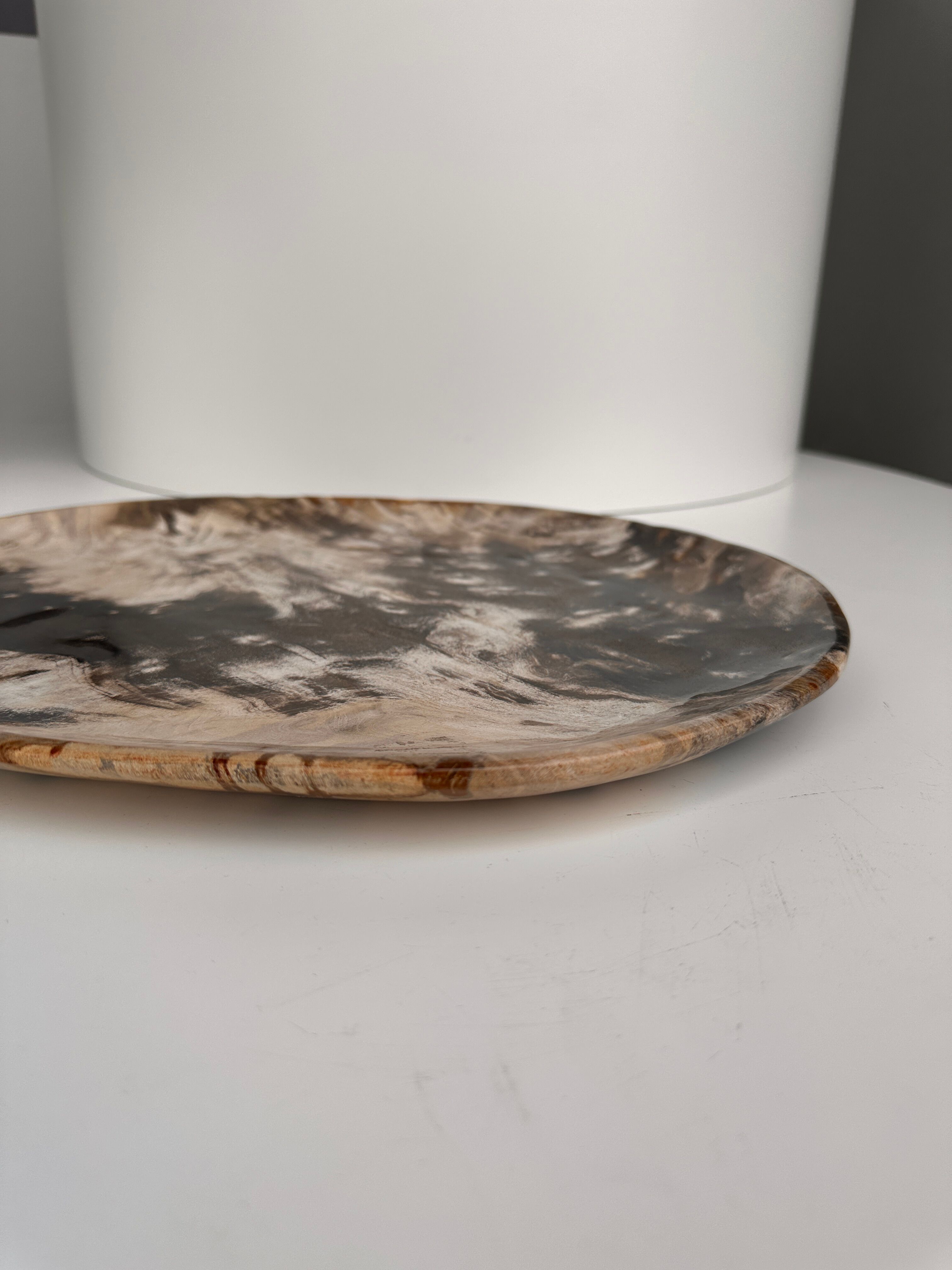 Very large empty pocket or petrified wooden flat