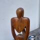 Wooden statuette sculpture, free form