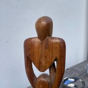 Wooden statuette sculpture, free form