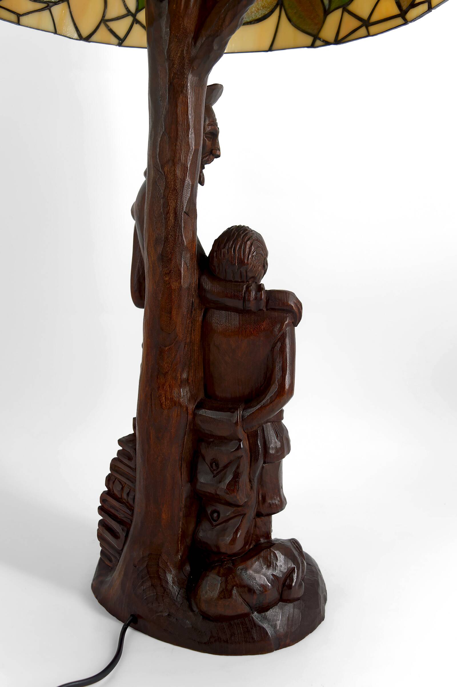 Lampe sculpturale « Don Quichotte, Sancho Panza », Forêt-Noire, vers 1950