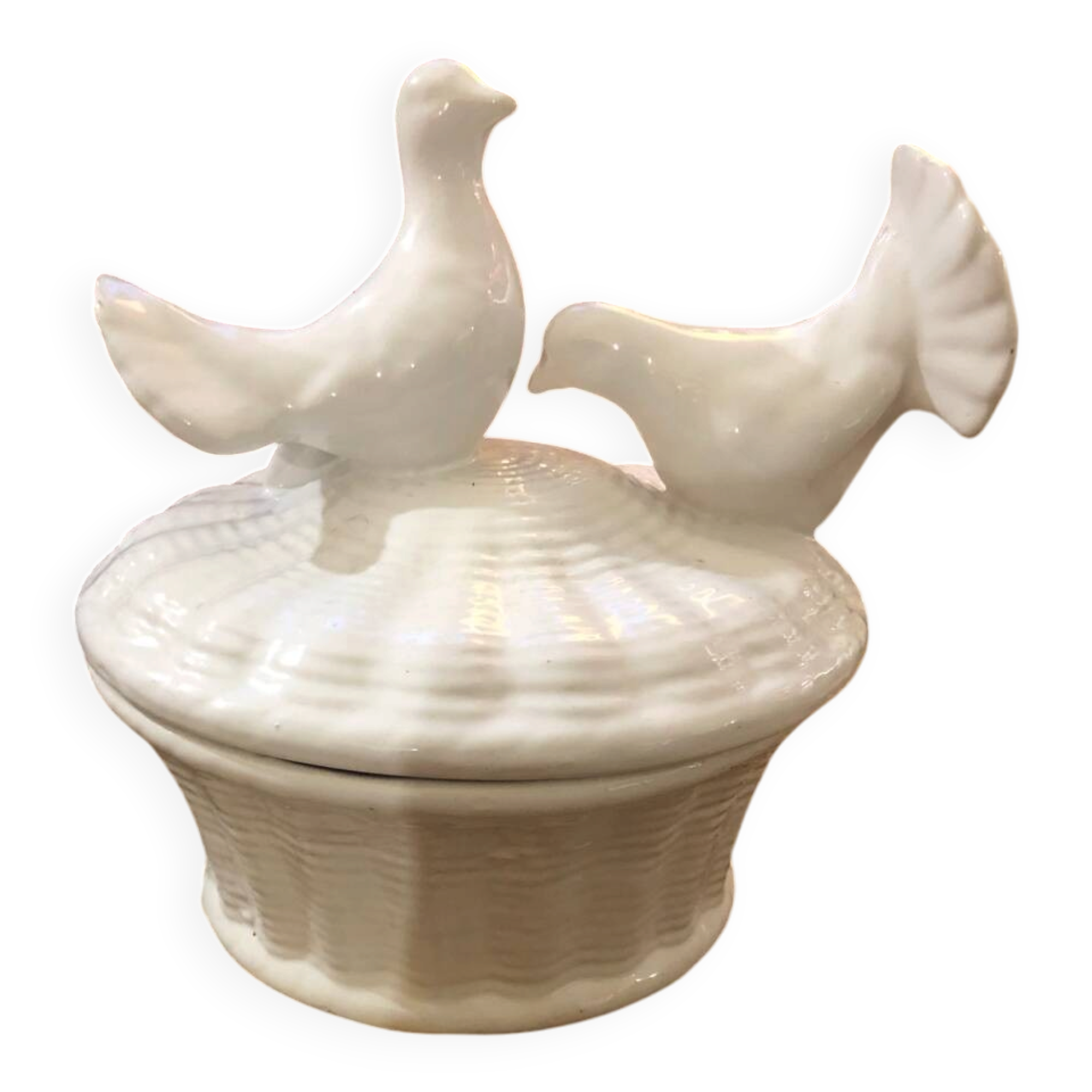Ceramic plate with 2 doves