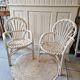 Set of 2 rattan children's chairs