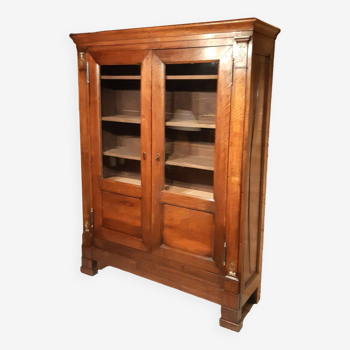 Period Empire display bookcase in solid walnut