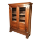 Period empire display bookcase in solid walnut