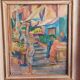 Orientalist painting – View of Algiers – oil on canvas mounted on panel