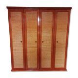 Rattan and bamboo cabinet