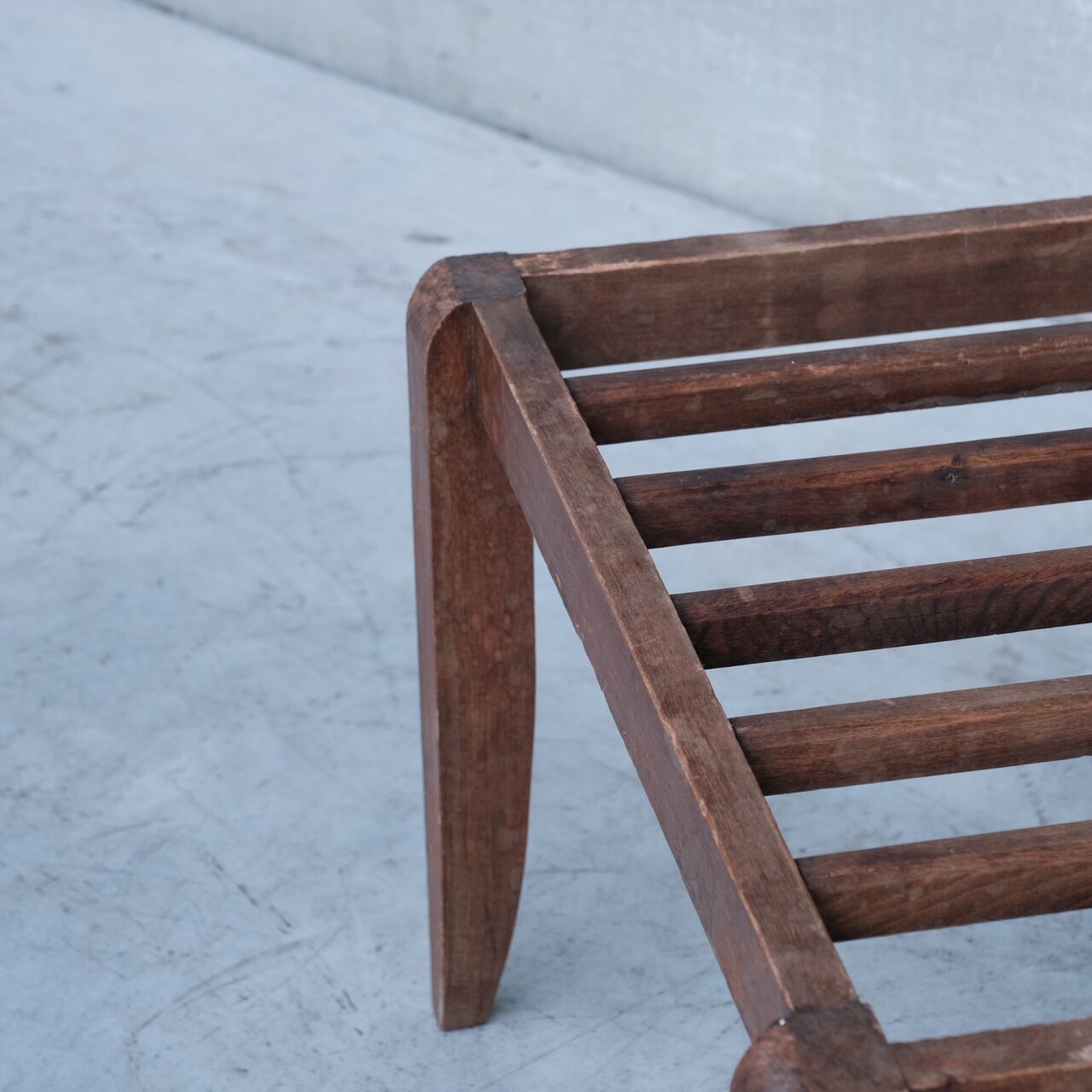 French mid-century wooden luggage racks