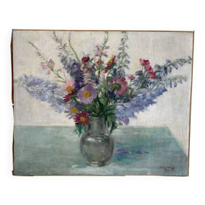 Bouquet de printemps, - toile