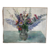 Spring bouquet, oil on canvas signed 1964