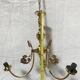 Polished Solid Brass Pendant Chandelier with Three Arms