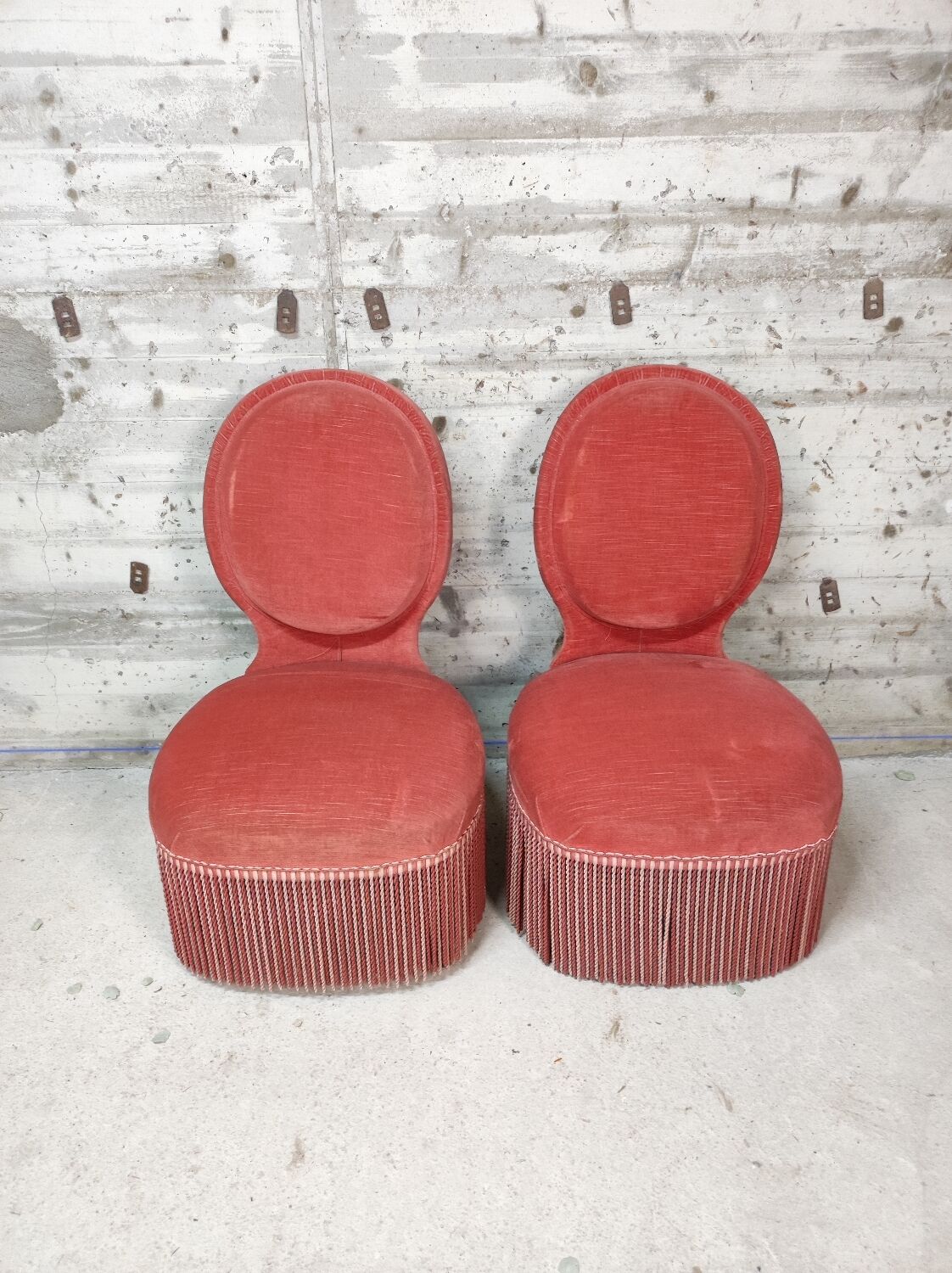 Pair of toad armchairs
