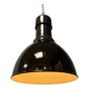 Large black enamel Bauhaus factory lamp