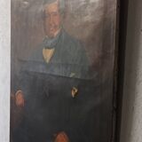 Huile sur toile portrait d'un homme ecole anglaise XIXème