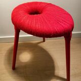 Vintage Ikea red yarn ps eskilstuna stool