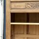 Art Deco bonnetière wardrobe from Paris in raw and solid oak.