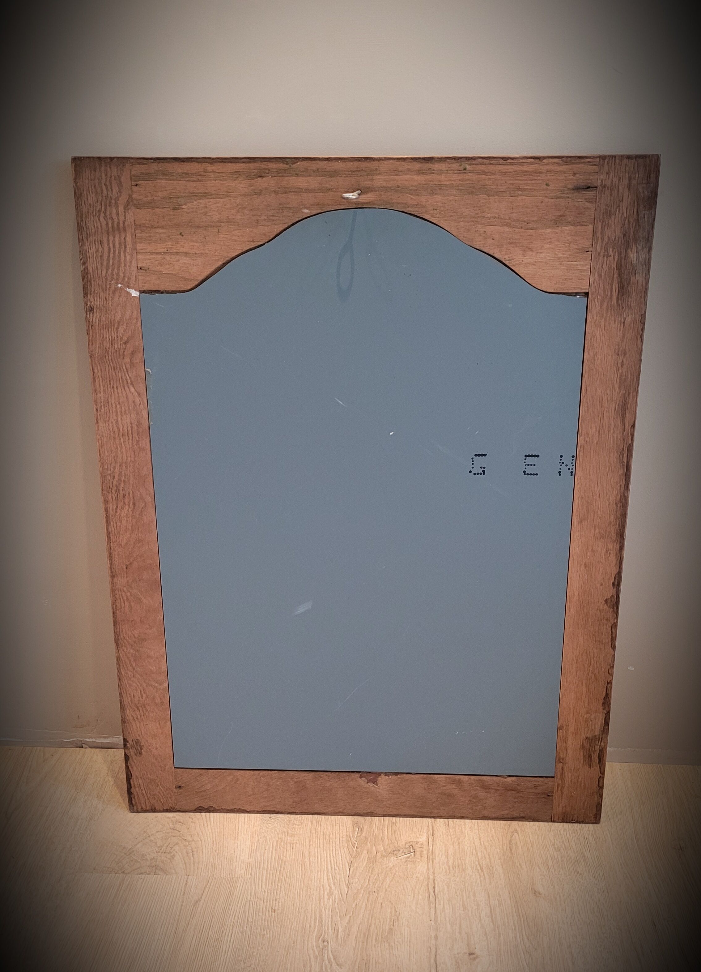 Mirror wood mustache 55x73