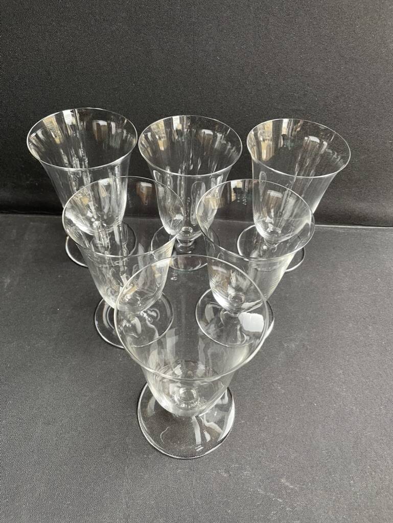 6 Baccarat water glasses Meurcie service – Art Deco