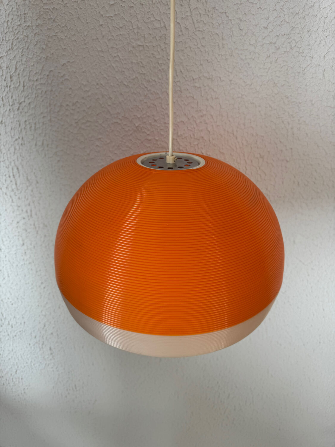 Large Rotaflex suspension, orange and cream, 1960s / 70s