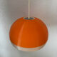 Large Rotaflex suspension, orange and cream, 1960s / 70s