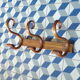 Coat rack 3 hooks in curved wood