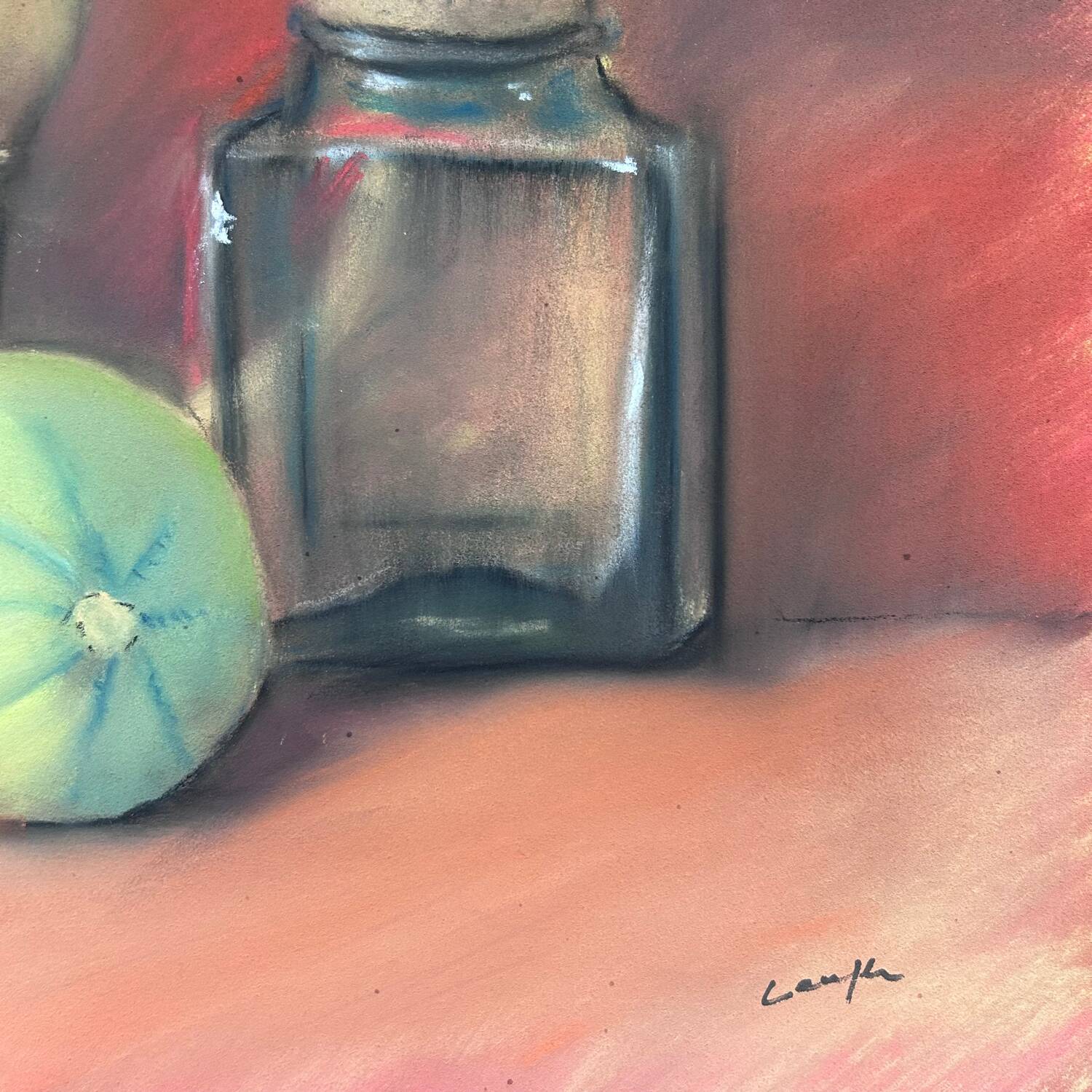 Still life pots and melons