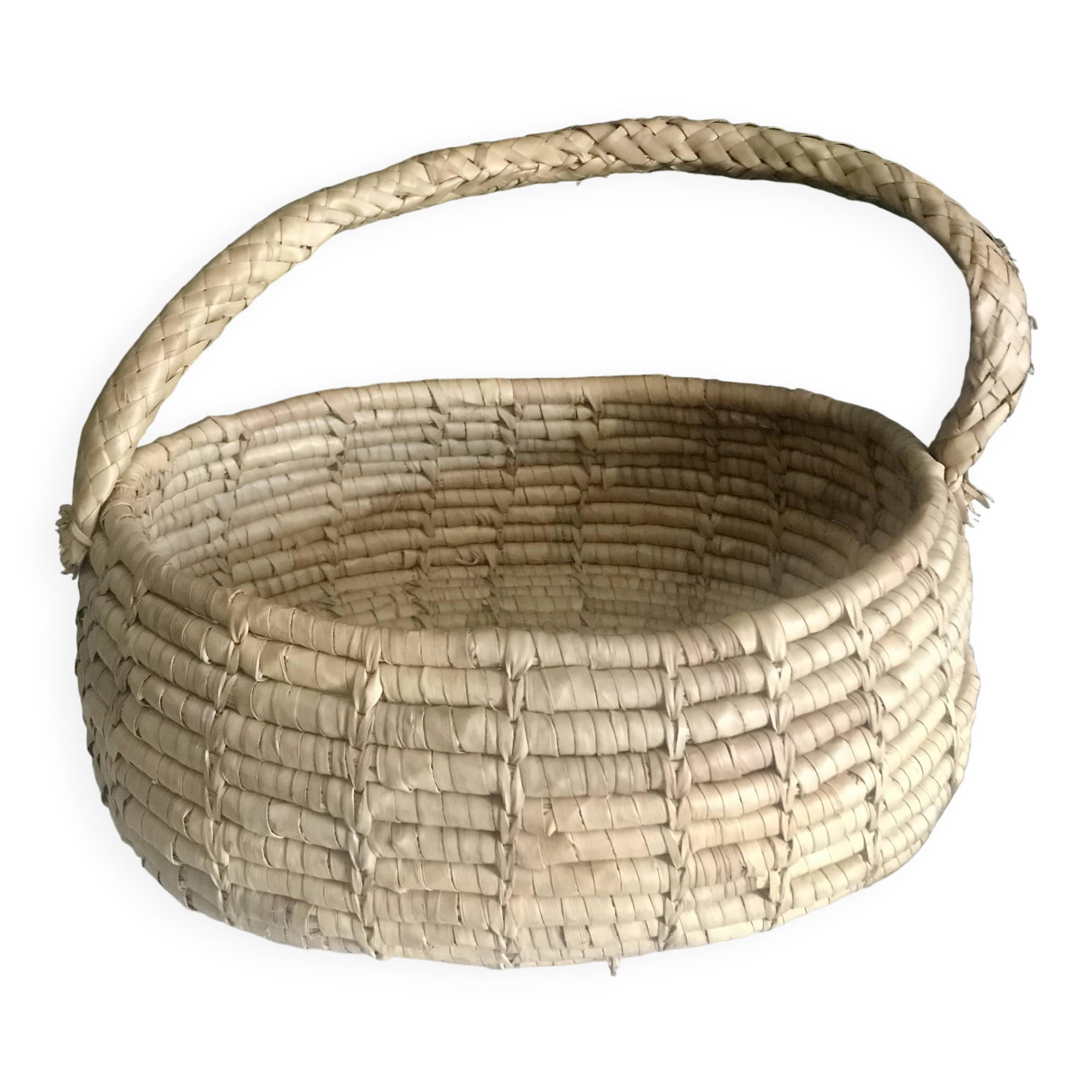 Basket woven palm leaves