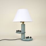 Lampe de table en bois de style constructiviste français des années 1920 / 1930